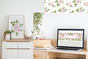 Pink Rose Pattern & Illustration, a Pattern Graphic by NataliArkushArt (Thumbnail 9 of 15)