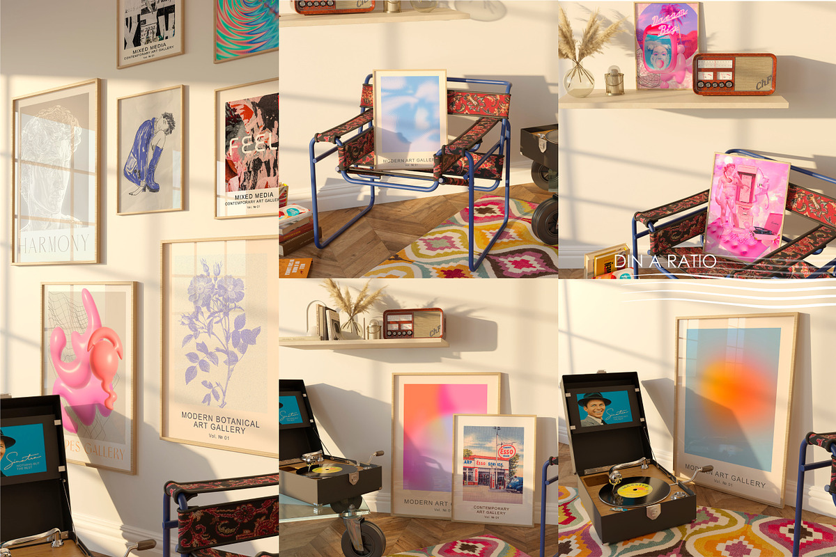 RETRO NOSTALGIA | Frame Mockup set, a Household Mockup by yuliyuri.studio (Photo 2 of 14)