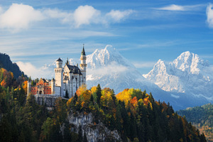 Neuschwanstein castle web featuring neuschwanstein, hohenschwangau, and, an Architecture Photo by naumenkophotographer