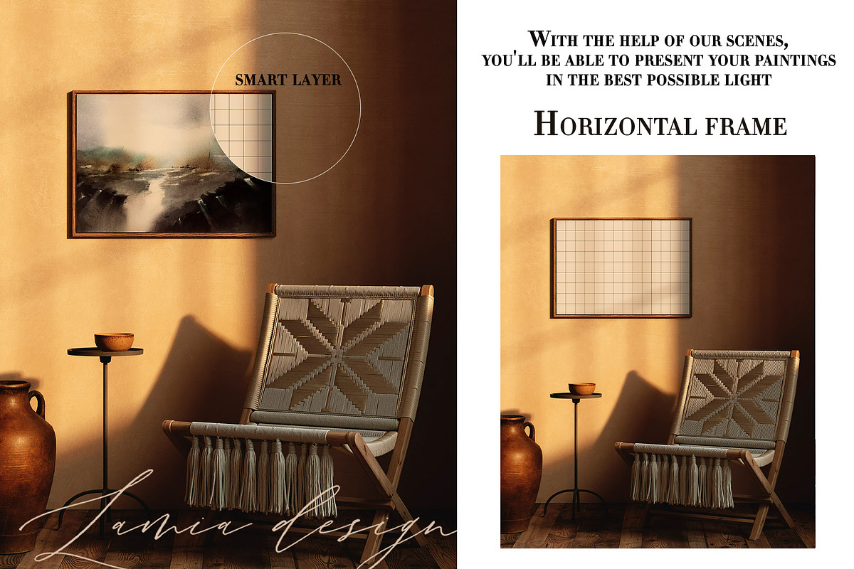 CALMNESS & Frame Mockups Horizontal, a Household Mockup by LAMIA DESIGN (Photo 3 of 13)