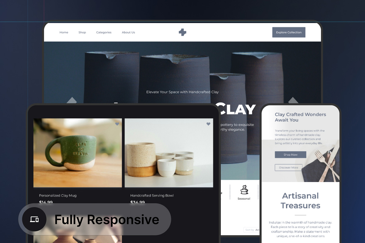 Bentuk - Handmade Crafts UI Kit, an UI Kit Template by hiddemaru (Photo 4 of 8)