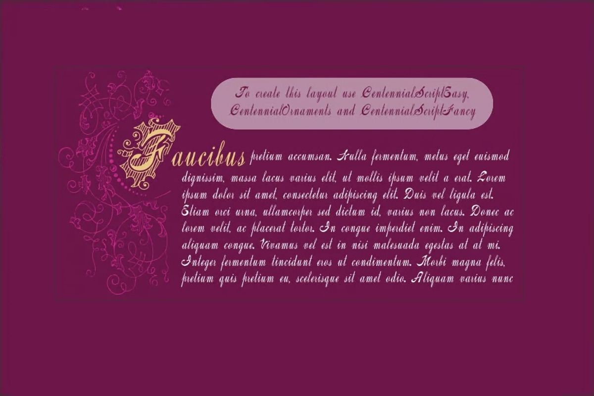 Centennial Script Fancy PACK, a Blackletter Font by Intellecta Design (Photo 5 of 5)