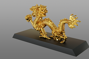 3D Dragon Cup Gold