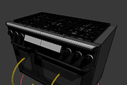 48 inch Gas Range Cooker, a Furniture 3D Model by kjpargeterimages (Thumbnail 3 of 12)
