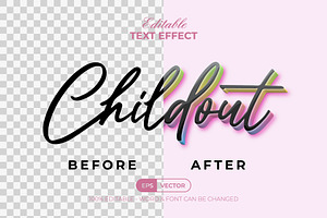 Chillout Text Effect Colorful Style