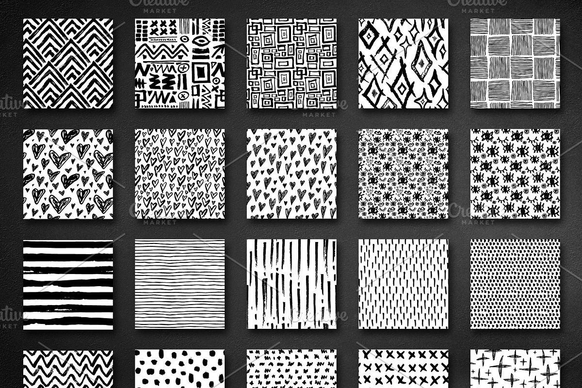 Black&White Patterns Collection, a Pattern Graphic by Iraida_Bearlala (Photo 3 of 3)