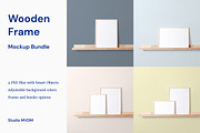 Wooden Frame Print - Mockup Bundle, a Product Mockup by Studio MVDM (Thumbnail 1 of 8)