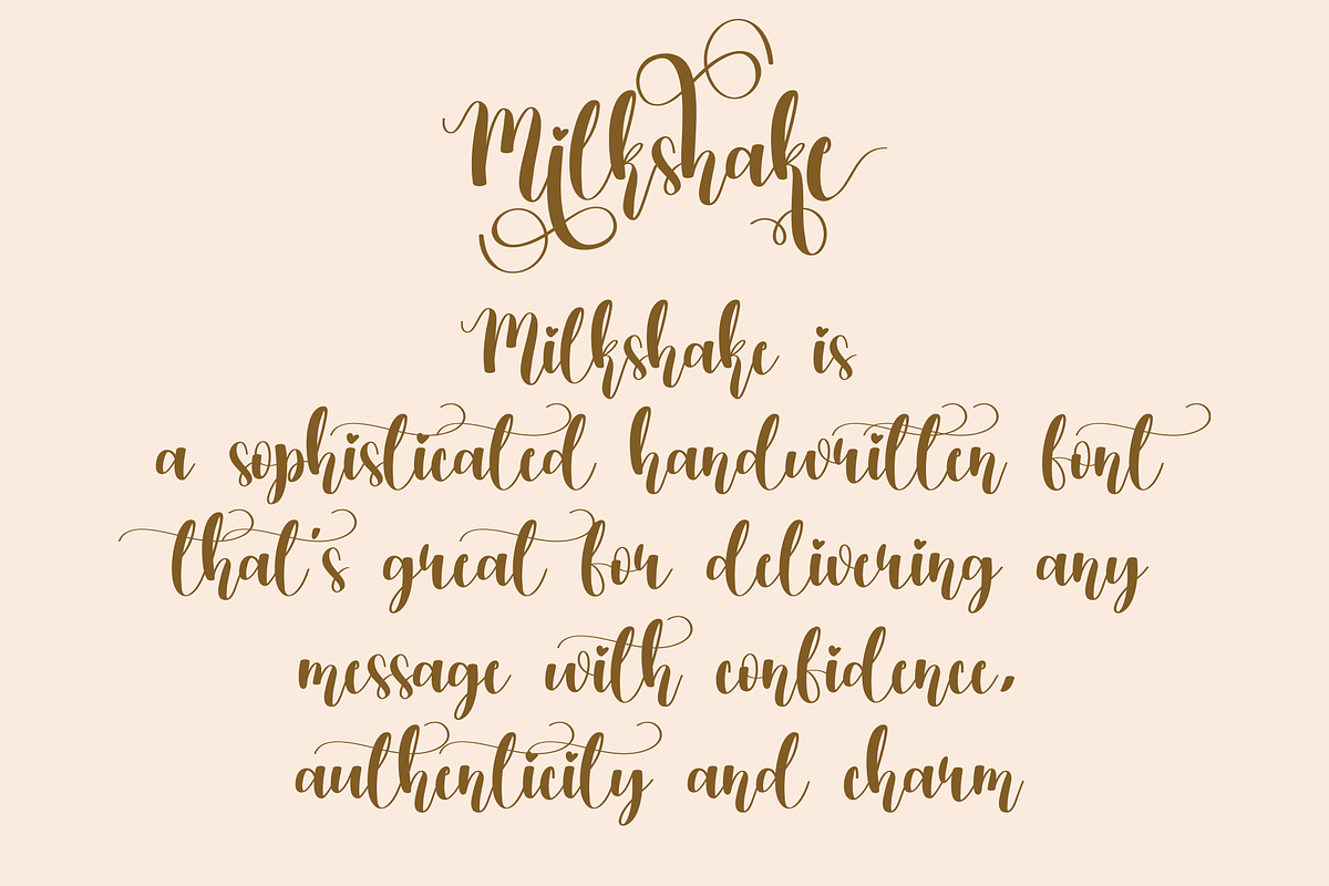 Milkshake | Script font, a Script Font by Scratchones (Photo 2 of 8)