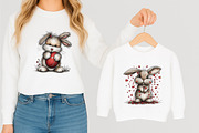 Whimsical Easter Bunny Clipart, an Illustration by designcity5 (Thumbnail 3 of 5)