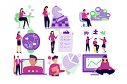 Office Work Vector Illustrations, an Illustration by Vector Portal (Thumbnail 3 of 6)
