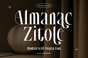 Almanac Zitole - Modern Serif Displa, a Serif Font by Afkari Studio (Thumbnail 1 of 10)