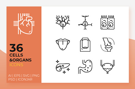 Cells & Organs icons