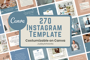 270 Pastel IG Templates, a Templates & Theme by judayartworks