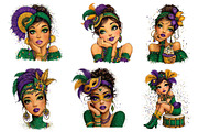 Mardi Grass Girl Clipart, an Illustration by Dream Creation (Thumbnail 4 of 6)