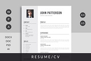 Word Resume, a Resume Template by Mr-Template (Thumbnail 1 of 6)