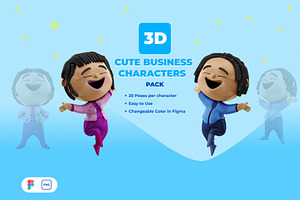 3D FUNNY BUSINESS CHARACTER PACK