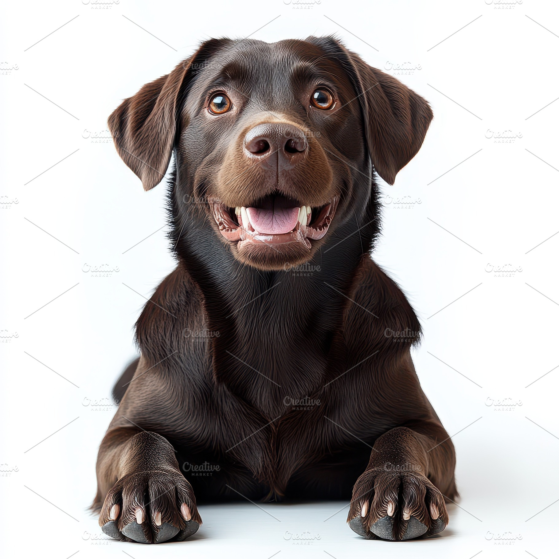 Happy Chocolate Labrador Retriever P, an Animal Photo by Pixeness Studio