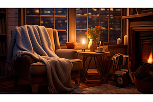 peaceful warm interior ai generated, an Architecture Photo by pikepicture