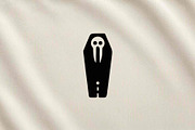Coffin Skull Silhouette Vector, an Object Illustration by Vectorium Studio (Thumbnail 3 of 4)