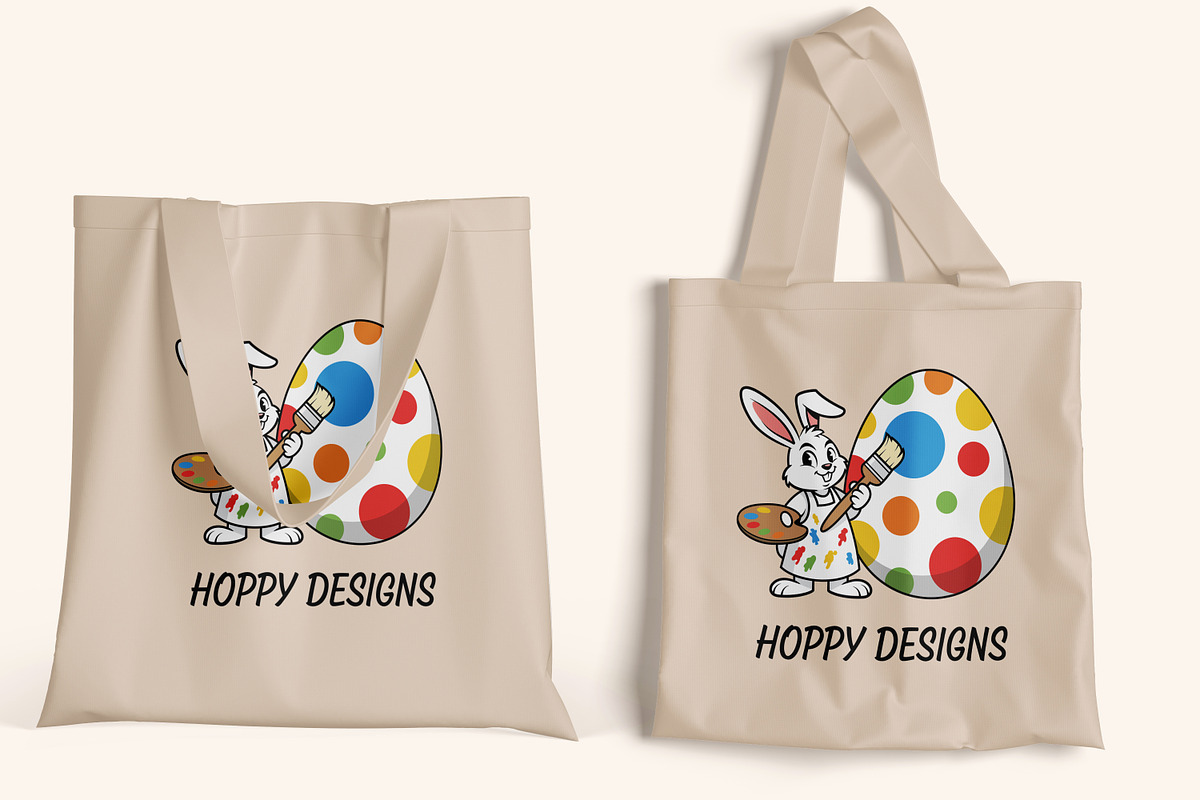 Kids Easter Bunny Painting Egg SVG, a Seasonal Illustration by Ghagra (Photo 6 of 7)