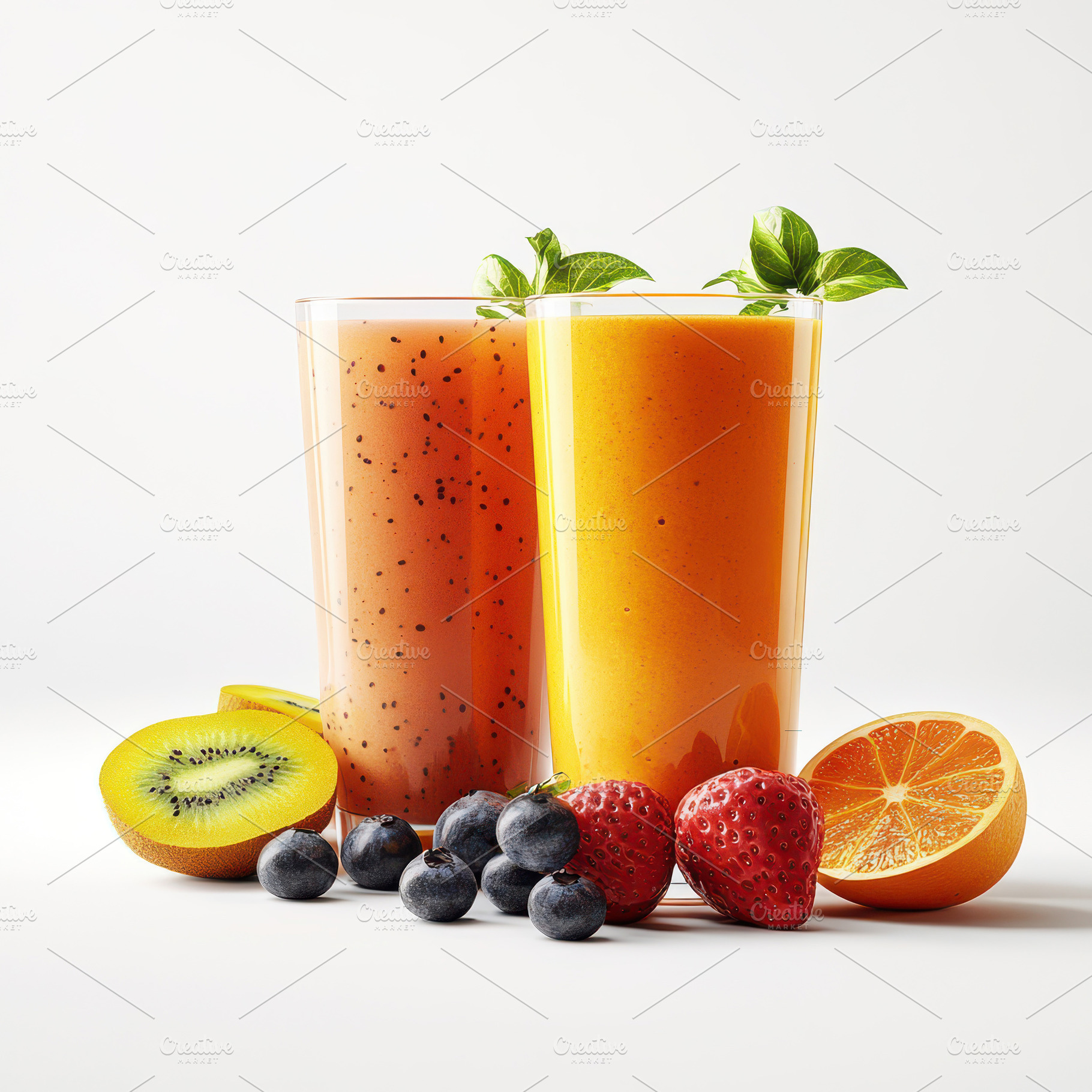 Refreshing Fruit Smoothies Healthy D, a Food & Drink Photo by Pixeness Studio