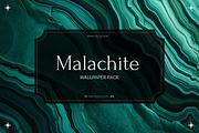 Malachite gemstone wallpaper pack, a Wallpaper Graphic by existacial (Thumbnail 1 of 4)