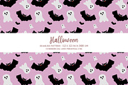Ghost Bat Halloween Seamless Pattern, a Pattern Graphic by tchastudio (Thumbnail 1 of 7)