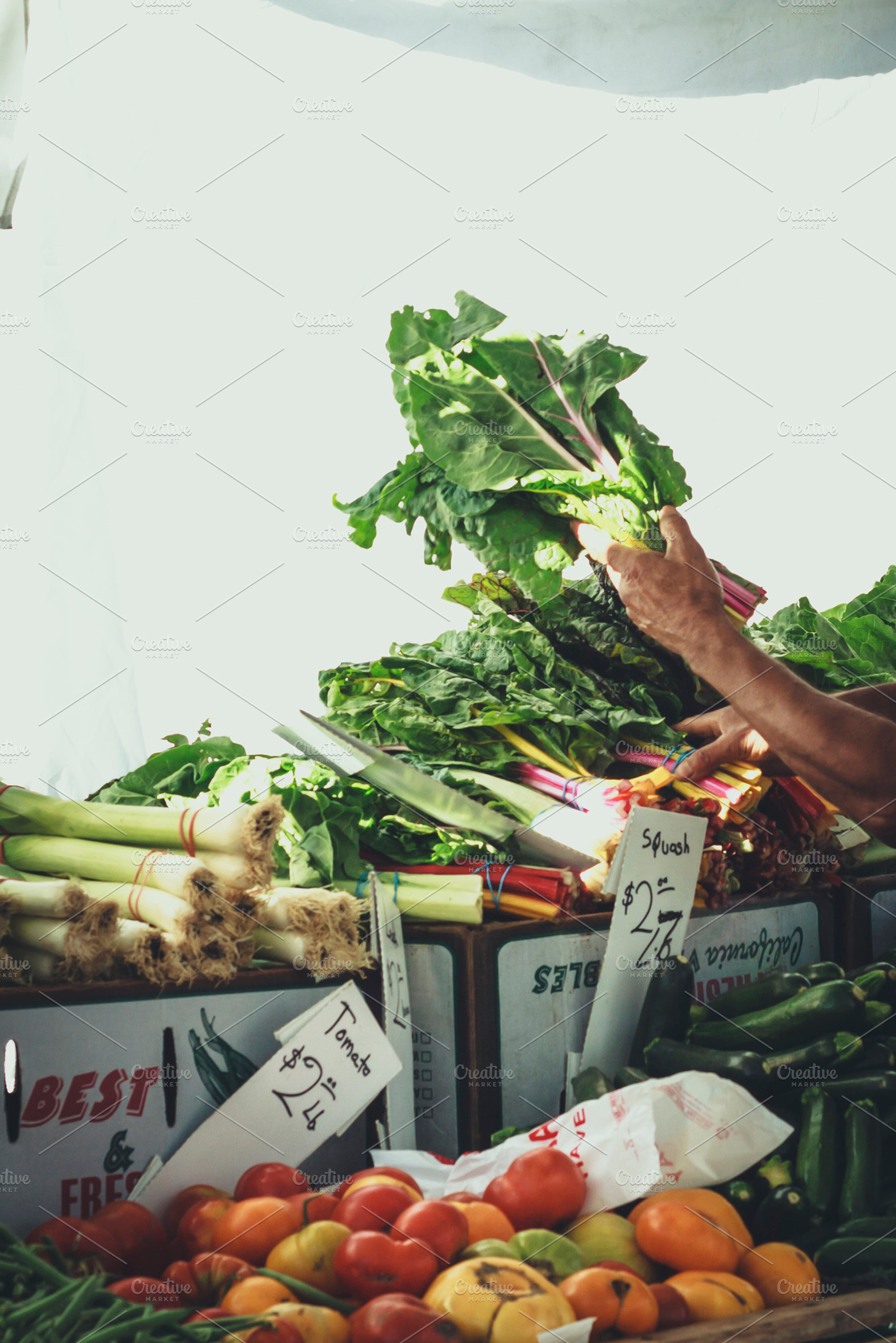 At the farmers market containing vegetables, fresh, and farm to table, a Food & Drink Photo by Lemonee on the Hills