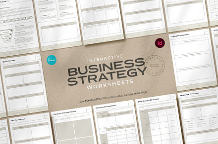 Interactive Business Strategy Sheets, a Marketing Template by AndrewPixel