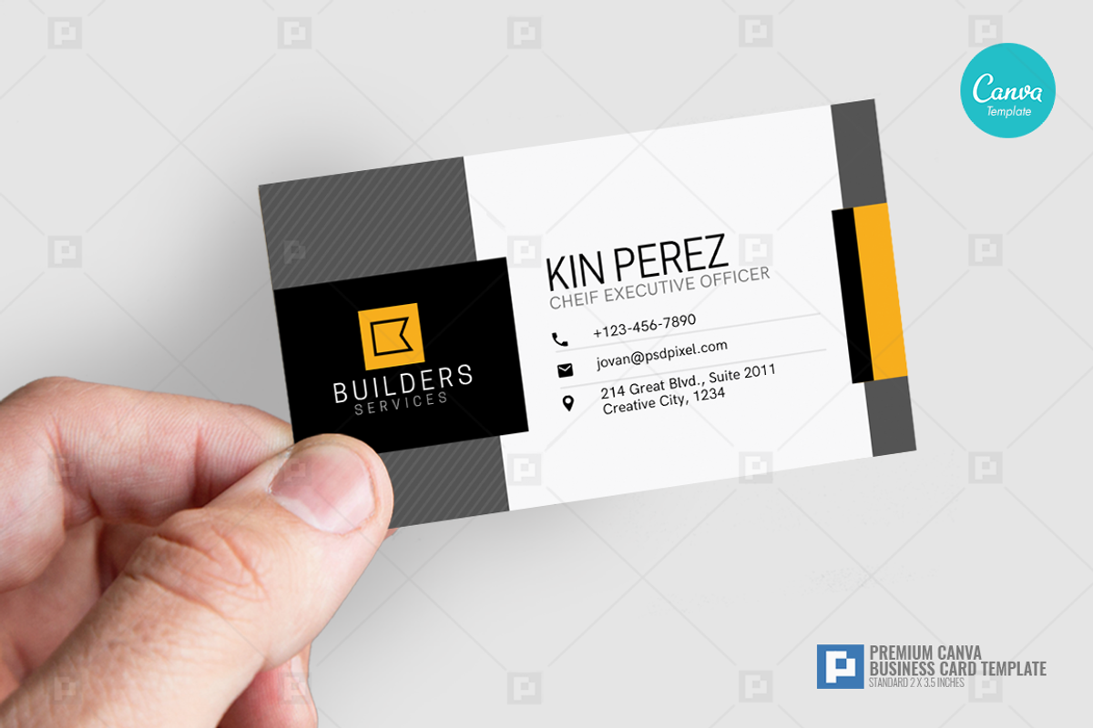 Construction Canva Business Card 09, a Business Card Template by PSDPixel (Photo 4 of 4)