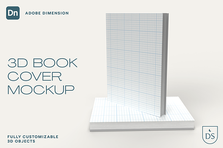 3D Book Mockup for Adobe Dimension