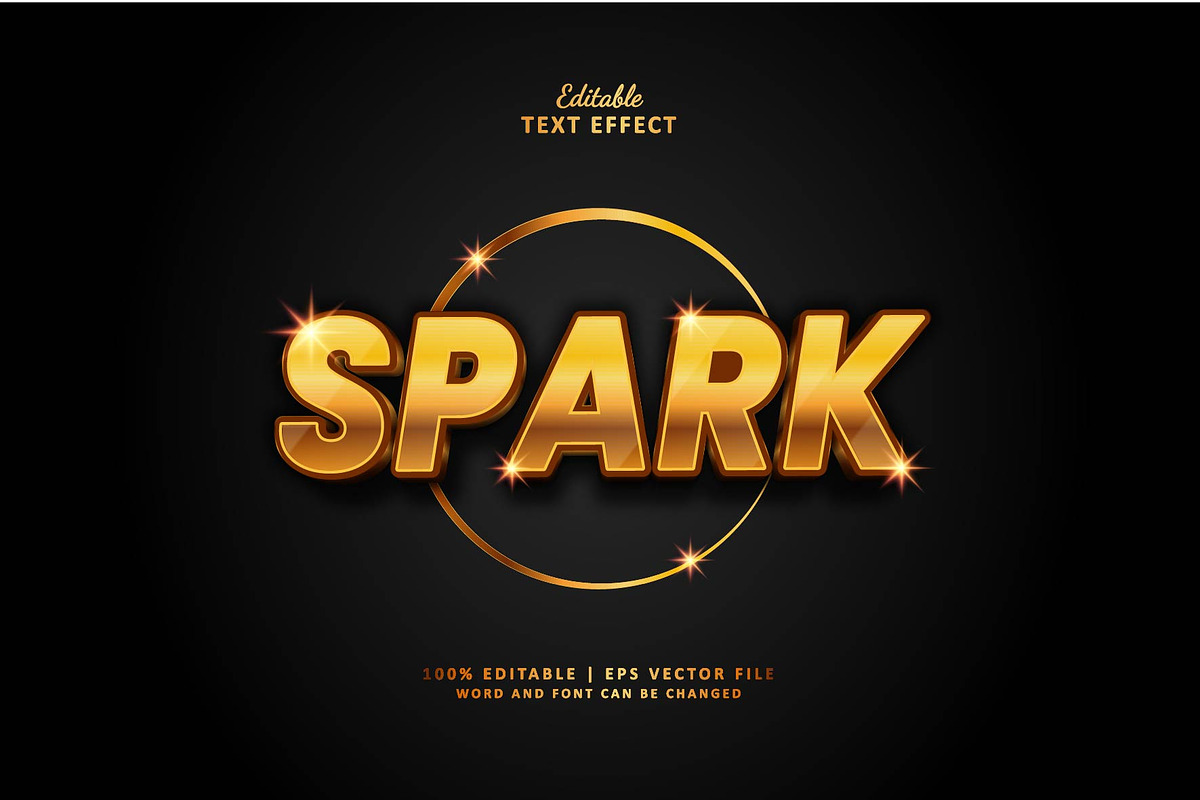 Text Effect Spark, a Layer Style Add-On by Navy Graphic (Photo 1 of 2)