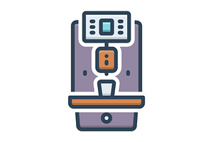 Machine coffee maker color icon, a Duotone Icon by Creative priyanka