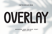 Overlay | Script Font, a Script Font by Scratchones (Thumbnail 1 of 8)