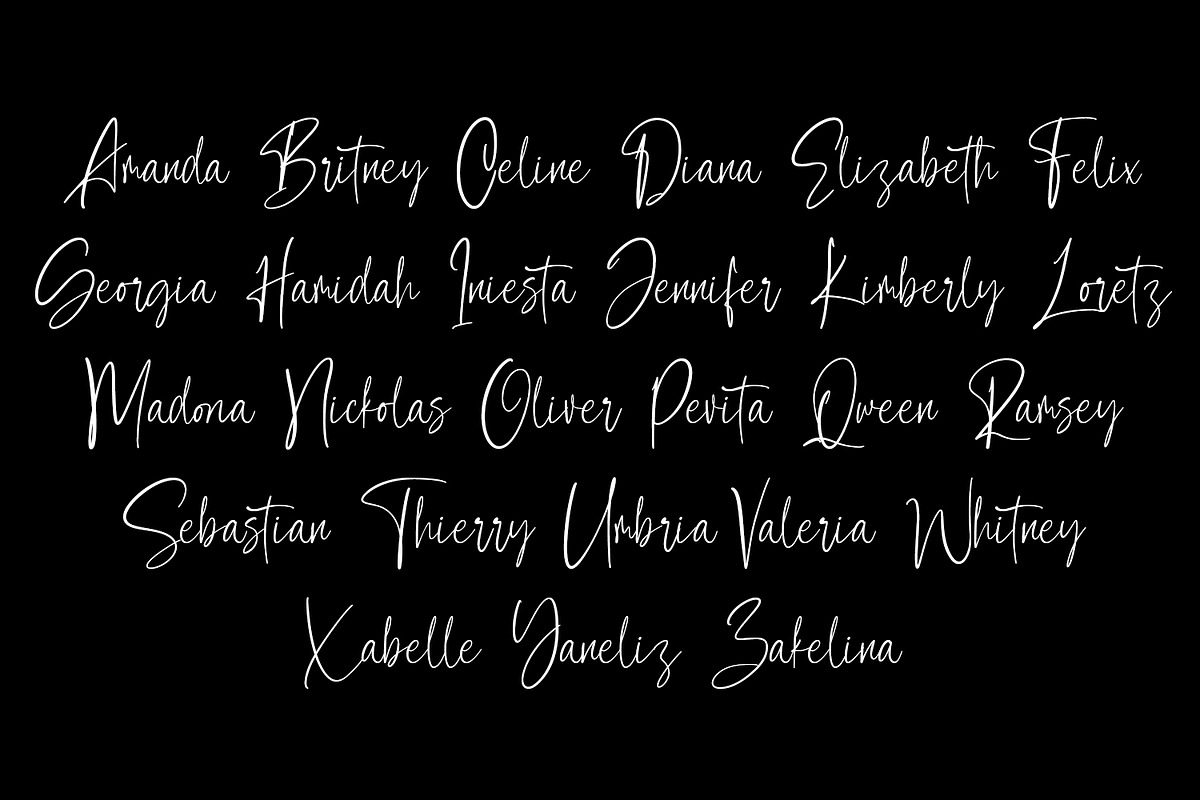 Contributor - Calligraphy Font preview 2