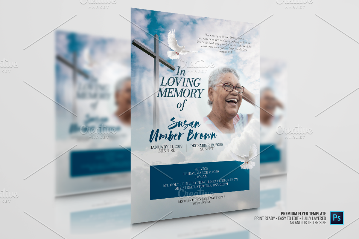 Funeral and Internment Program Flyer, a Flyer Template by PSDPixel (Photo 3 of 5)