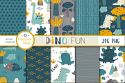 Dino fun paper, a Pattern Graphic by Poppymoondesign (Thumbnail 1 of 3)