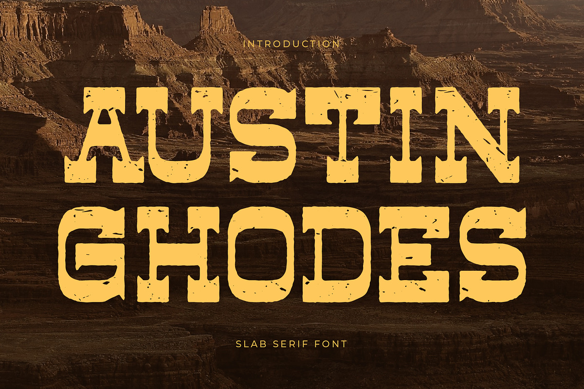 Austin Ghodes Slab Serif Font, a Serif Font by Letterena Studios (Photo 1 of 15)