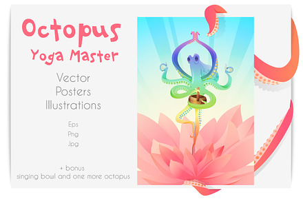 Octopus Yoga Master Character +bonus