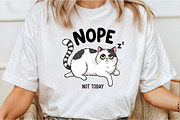 Funny Cat Design, Nope Not Today Cat, an Illustration by DreamCafeArt (Thumbnail 4 of 6)