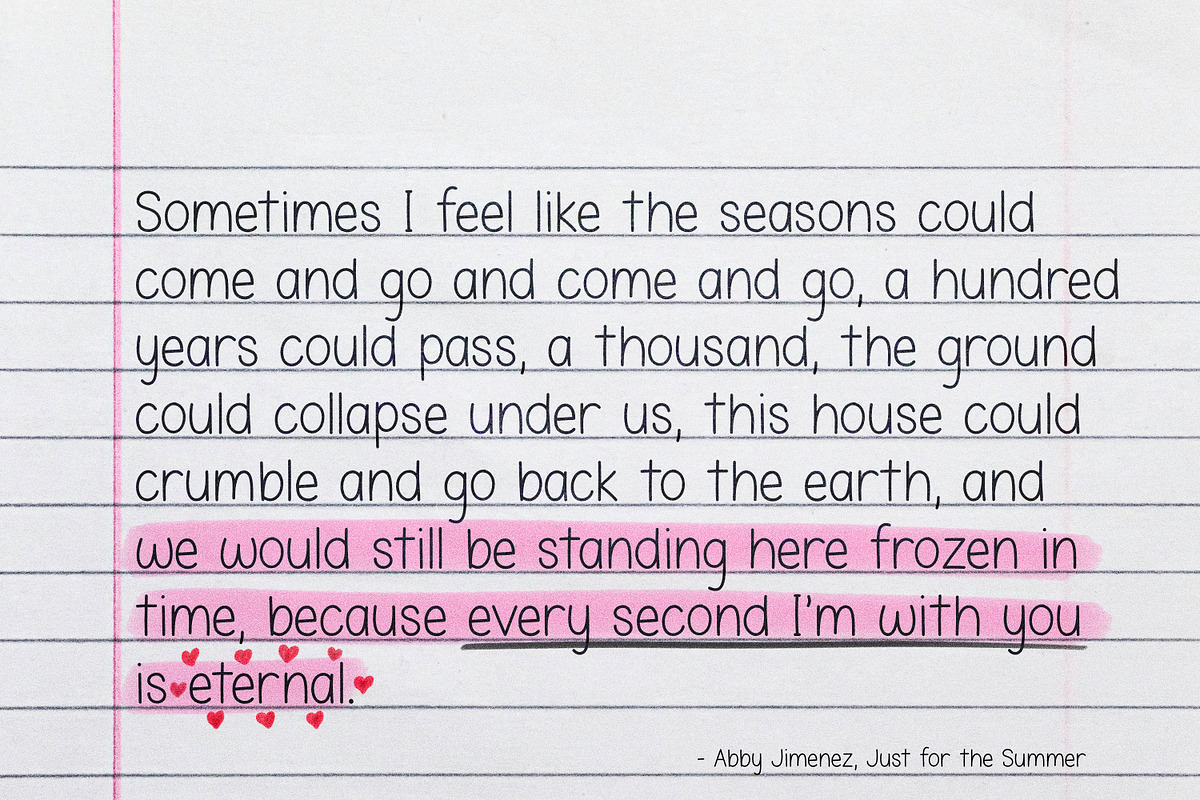 School Notes Handwritten Font, a Handwritten Font by The Creative Bix (Photo 3 of 13)