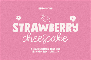 Strawberry Cheescake - Font Duo