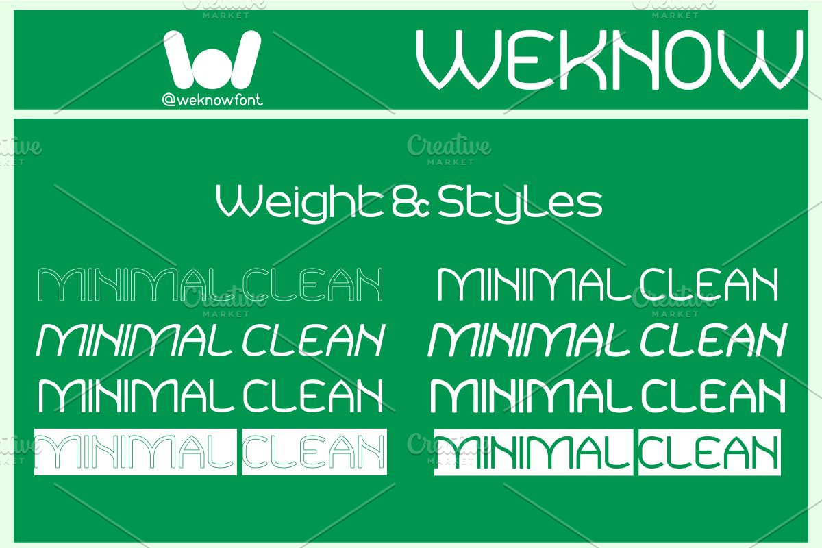 Minimal Clean font, a Sans Serif Font by weknow (Photo 6 of 8)