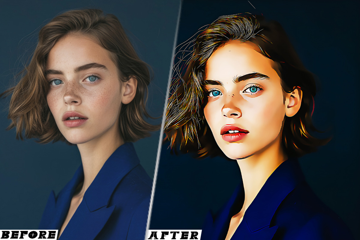 Ultra Cartoon Paint Photoshop Action, an Action Add-On by one-touch (Photo 4 of 10)