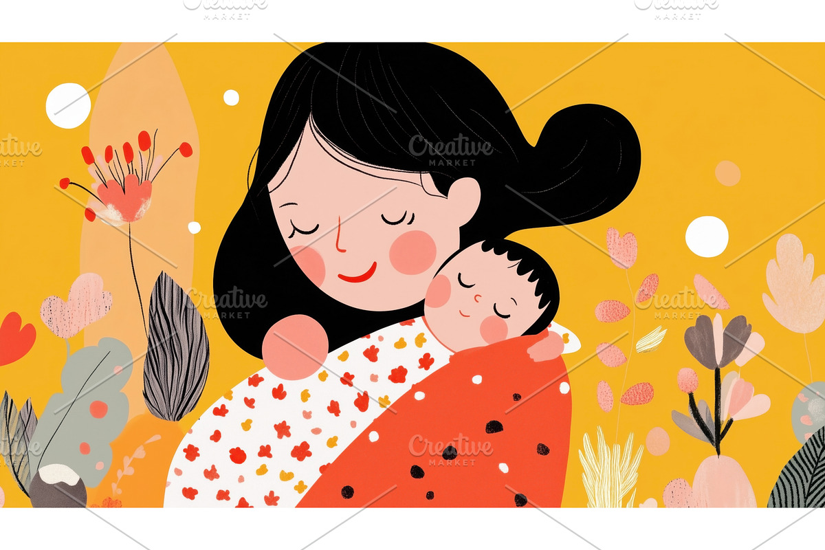 Illustrative artwork of a mother, an Illustration by Sergey Kotenev