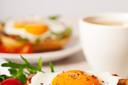 Fried Egg Sandwich Breakfast Meal Containing Bacon Bread And Breakfast preview 4