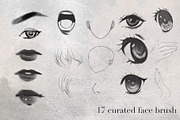 Manga portrait procreate brush, a Brush Add-On by Meisanmui (Thumbnail 4 of 5)