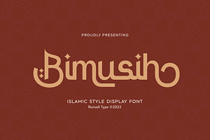 Bimusih - Modern Arabic Font Display