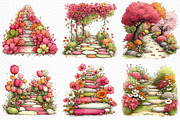 Spring Flowers Pathway Clipart Png, an Illustration by Craft Nest (Thumbnail 6 of 9)