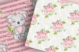 Cute Koala Digital Paper Pack